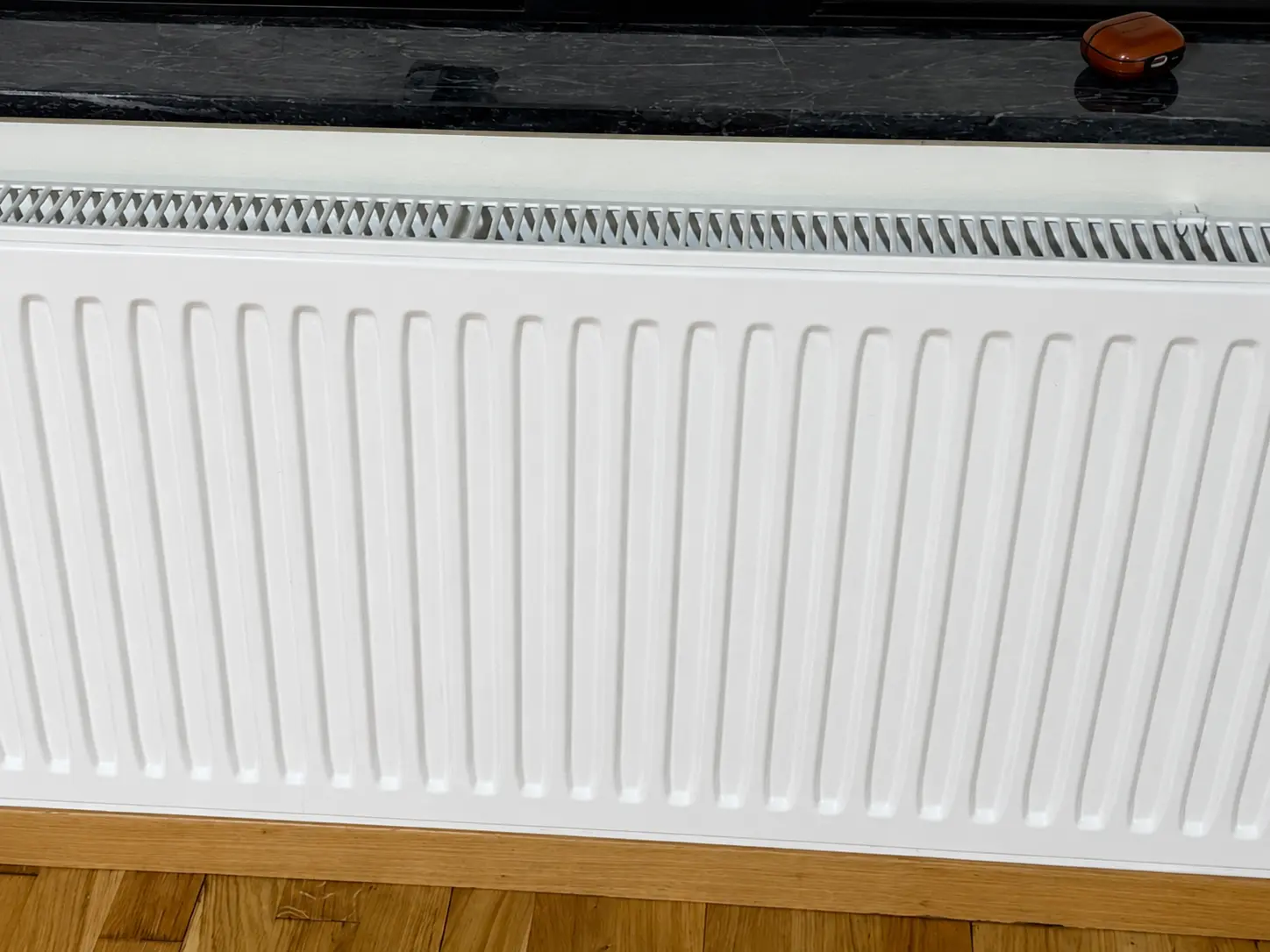 Radiator och galler efter städning